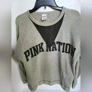 Victoria's Secret PINK Top Activewear Forest Green Size S